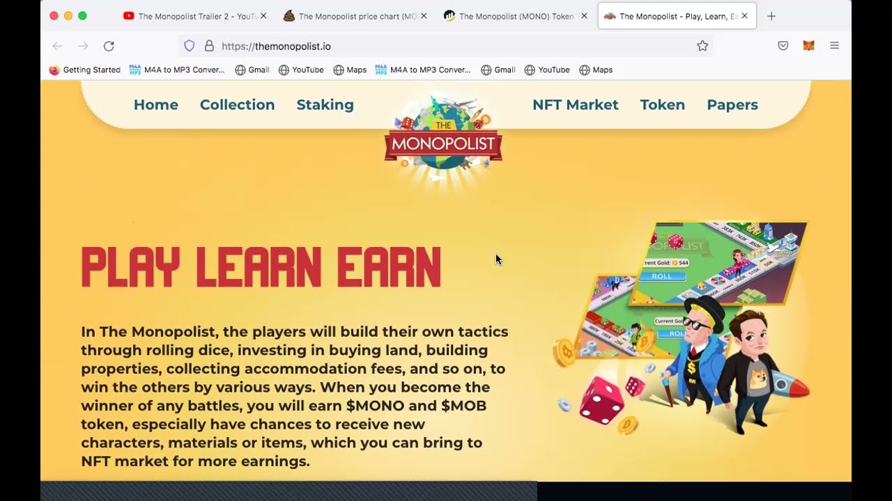 THE MONOPOLIST  (MONO TOKEN) NFT GAME