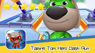 Talking Tom Hero Dash Run Day170 Walkthrough Endless runner Save the world Recommend index five star
