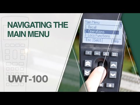 UWT-100 | Main Menu Navigation and Help Feature