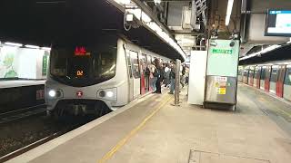 (等候旺1起載相遇) MTR EAL MLR 377/196 駛入及駛離旺角東站2台