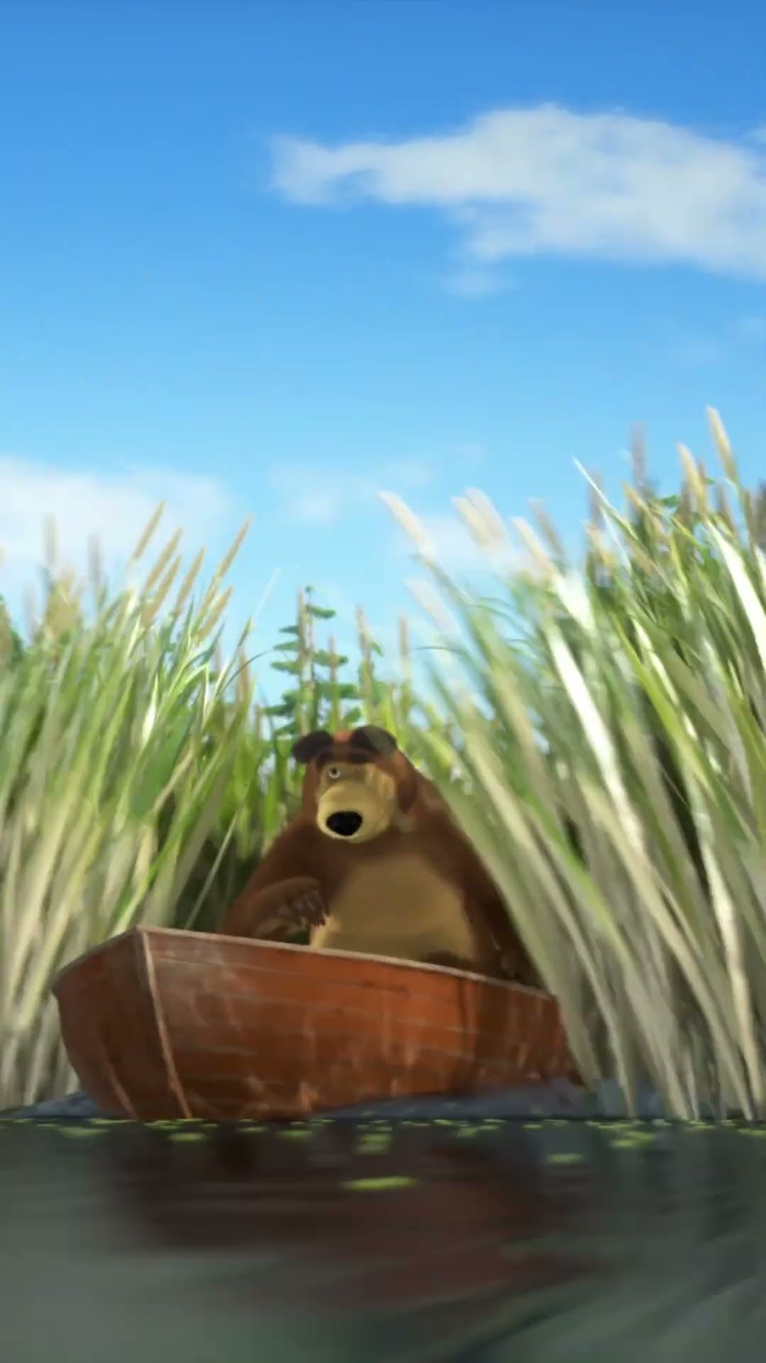 ¡Te voy a atrapar! ? #Shorts #MashayelOsoCastellano #UnaHistoriaAcuática #cartoonvideo