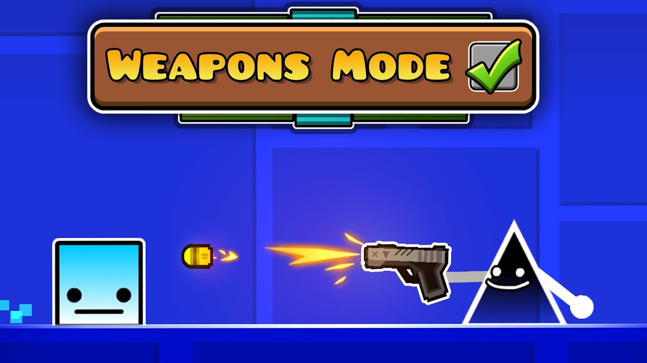 Si hubieran armas en Geometry Dash