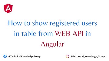 Angular 13 - How to show registered users in table from WEB API in Angular