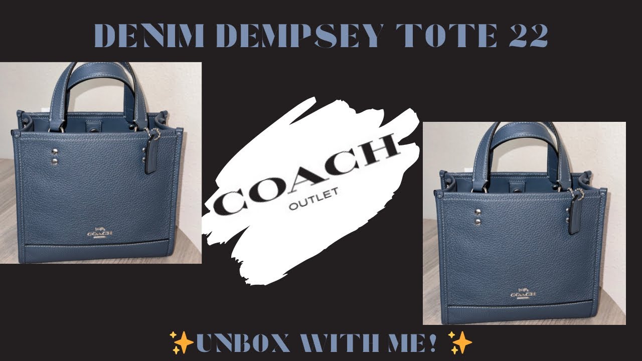 Coach Dempsey Tote 22 In Denim 💙 | NaturallyNesh - YouTube