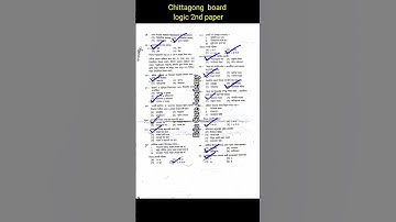 Chittagong board Logic 2nd paper MCQ solution | চট্টগ্রাম বোর্ড  যুক্তিবিদ্যা ২য়পত্র নৈর্ব্যক্তিক