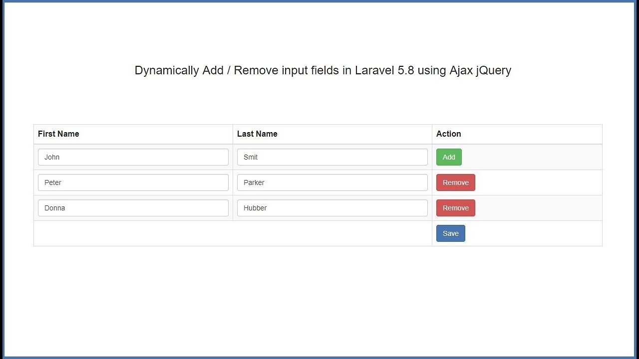 Dynamically Add Remove Input Fields In Laravel 5 8 Using Jquery