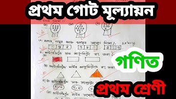 1st Evaluation Questions paper class1 maths #maths #class1 #Questions #stevaluation #1stunittest2023