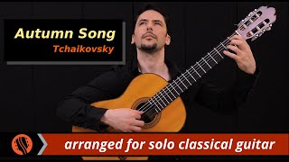 Video thumbnail of "Autumn Song by P. I. Tchaikovsky arranged by E. Sabuncuoglu for classical guitar"