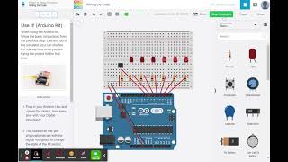 P008A Project #8 Digital Hourglass Circuit design Writing the Code   Tinkercad