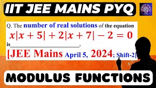 Celebrity Easy Modulus Question | Modulus Inequalities Class 11th | modulus class 11 | Jee Main PYQ | #jee Wealth