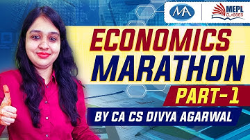 Economics marathon revision | ca foundation cma foundation cseet | mohit agarwal | mepl