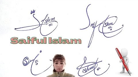 Saiful Islam name signature#name  signature with arooj