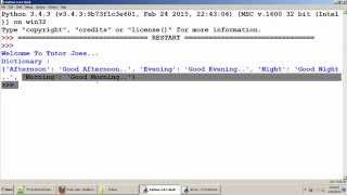 Python Tutorial: Making A Dictionary In Pyhon Tamil Part-13