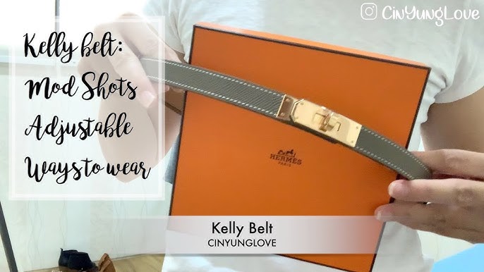 hermes kelly belt black gold hardware unboxing 