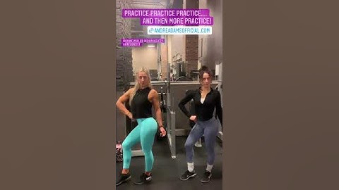 Teaching NPC Bikini posing to 1st time competitor