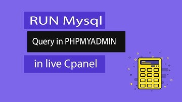 Run MySQL Query in phpmyadmin in Live Cpanel database