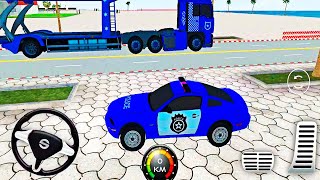 Police ATV Car Transport Truck Simulator - Modern Police Car Transport Plane | Android GamePlay screenshot 1