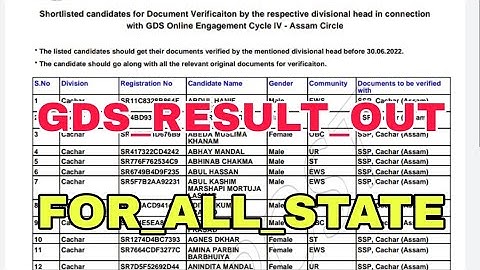 Indian post gds result|Indian post gds merit list 2022| gds result 2022|gds result out|#gdsresult