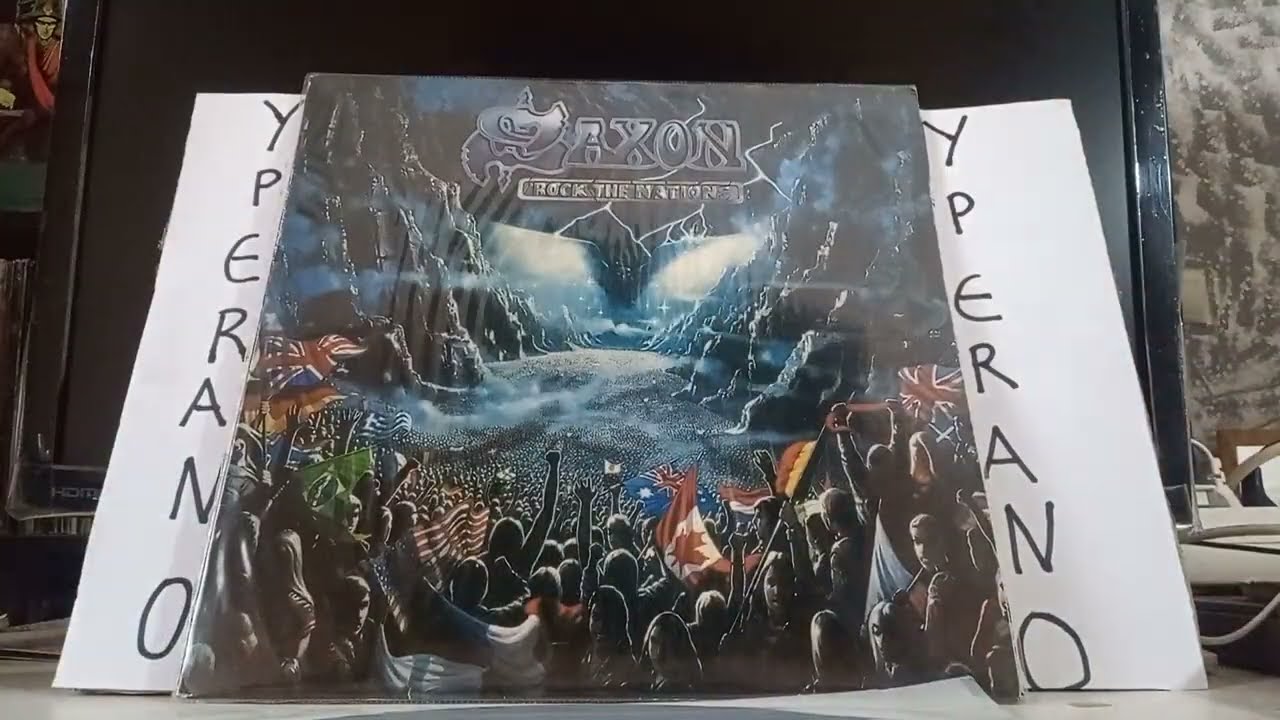 Saxon - Rock the Nations LP Yugoslavia press 1986. Check the