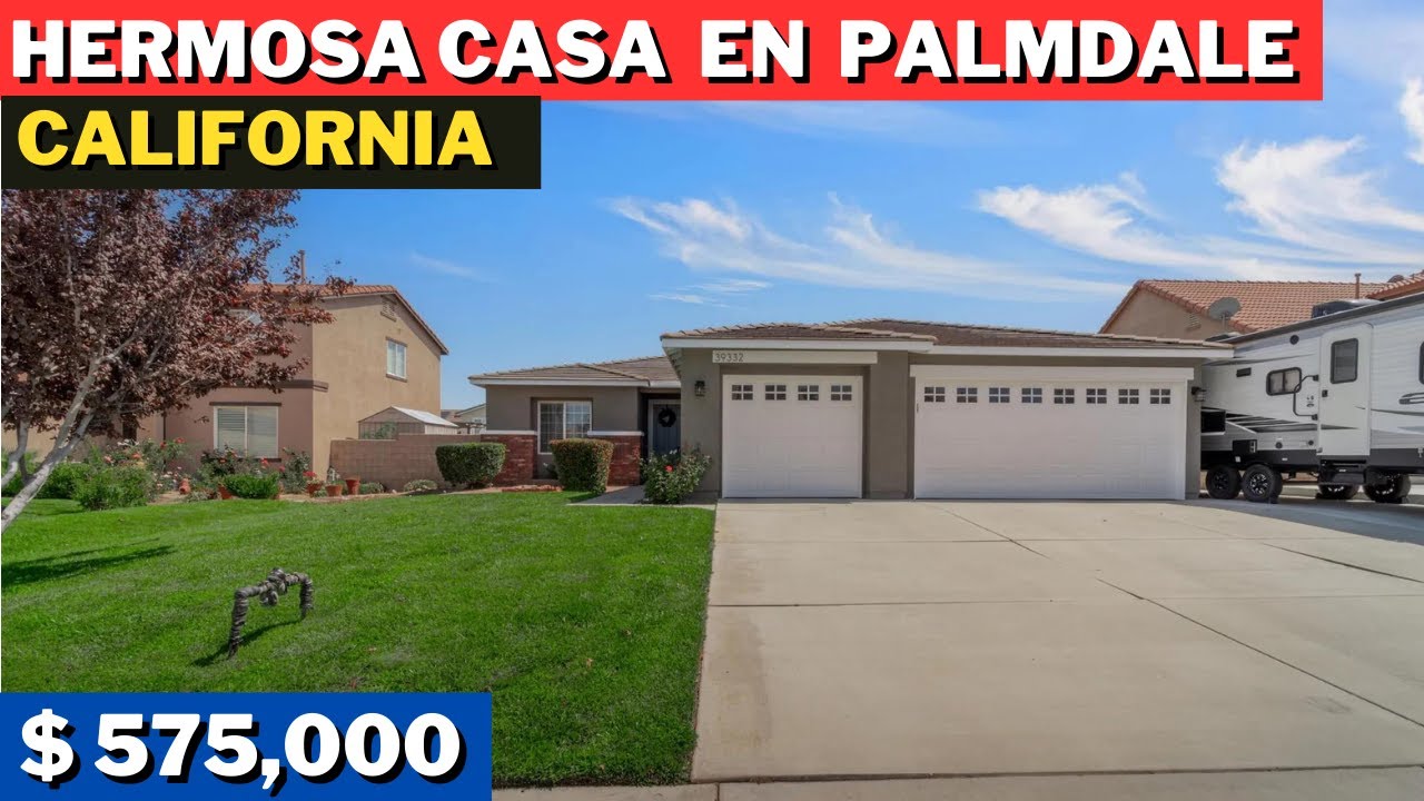 Hermosa Casa en Venta de 5 Habitaciones y 3 Baños en Palmdale