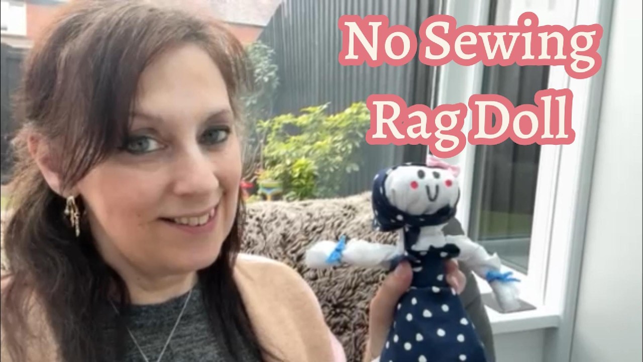I made a rag doll with no sewing! Fun craft