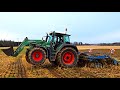 Fendt 415 tms steigt im acker mit agripol scheibenegge und frontlader von stoll robust 40 fz