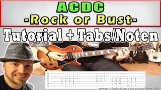 ★Acdc ROCK OR BUST Easy Guitar Tutorial Video Lesson + TABS (4K HD+)