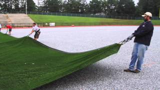 New artificial turf being installed at Kinnett Stadium in Columbus