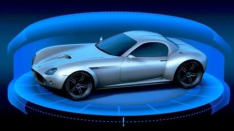 FUTURISTIC 3D GUI DESIGN - Hi-Tech Stereoscopic Car User Interface / Vehicle Dashboard (Anaglyph)