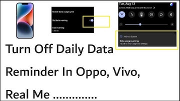 How to Turn Off Daily Data Reminder In Oppo, Vivo,Real Me Mobiles