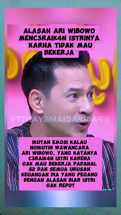 Ari Wibowo menc3raik4n istrinya karna tidak mau bekerja #ariwibowo #cerai #shorts