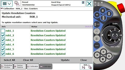 ABB IRB140/IRC5: How to update REVOLUTION COUNTERS using the FlexPendant. See description