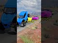 Small To Giant Cars vs Three Mega Large Speed Bumps #61