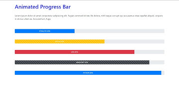 Create a Animated Progress Bar Using Only Bootstrap 4! || By Ritesh Rohit