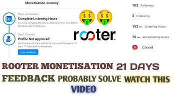Rooter 50 Hours Listening hone k Bad monetization not on probably solved🤑
