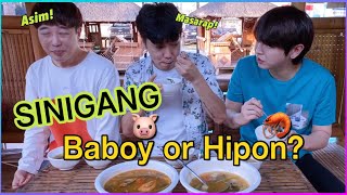 [REACT] Korean guys react to Filipino food &quot;SINIGANG”