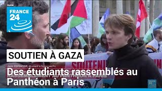 Mobilisation étudiante en soutien à Gaza : rassemblement au Panthéon à Paris • FRANCE 24