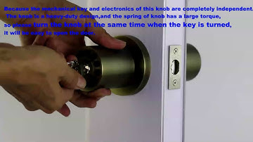 how to use key , key way of IULOCK IU-20 keypad door knob,