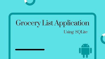 Android Studio Grocery List Application using SQLite Database Complete Video #AndroidStudio #Java