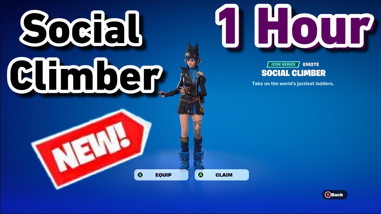 Fortnite Social Climber Emote (1 Hour Version) YouTube