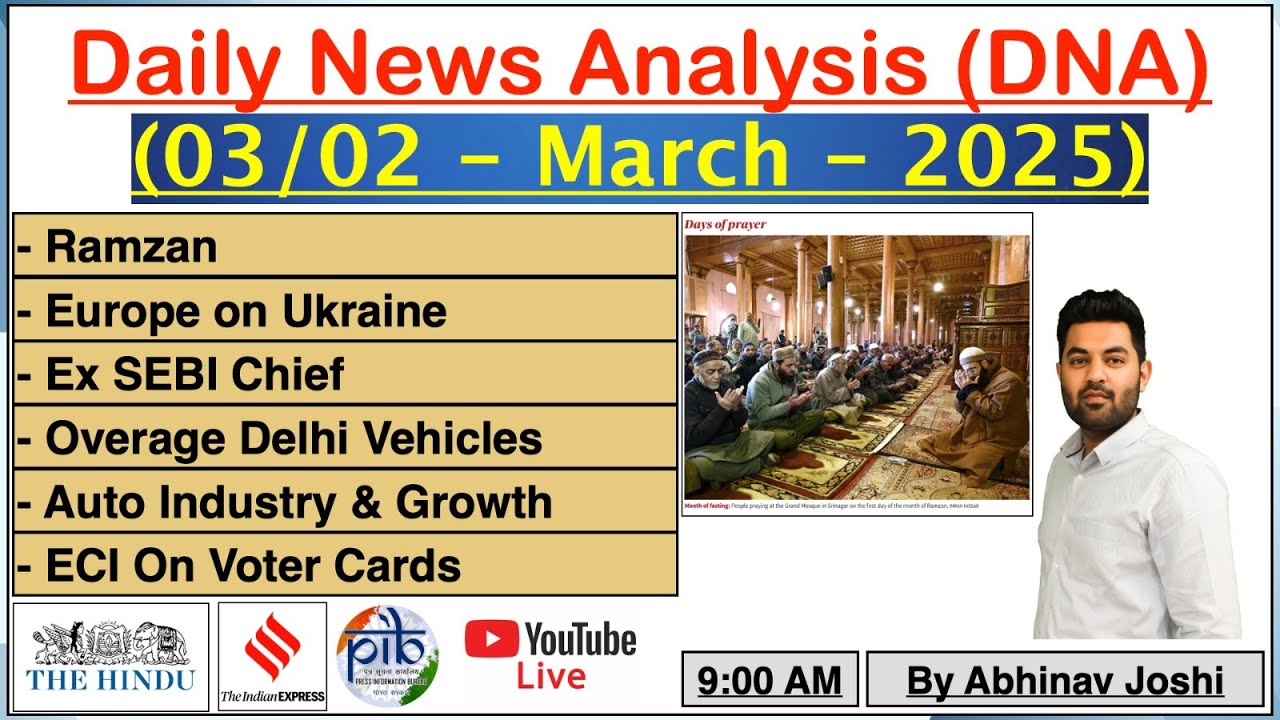 Current Affairs Today || 03/02 March 2025 || Newspaper Analysis || The ...