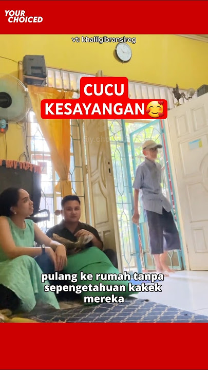 Cucu kesayangan kompak berikan kejutan pada sang kakek