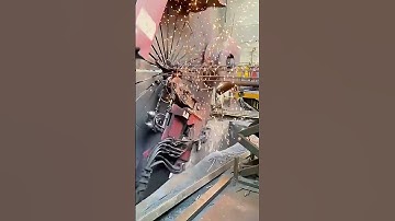 Automatic Rebar Cage Welding Machine in Action - Good tools and machinery make work easy