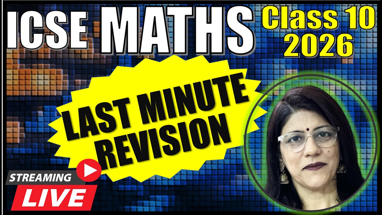 LIVE ICSE MATHS | IMPORTANT QUESTIONS | DOUBT SESSION | CLASS 10 BOARD EXAM 2026