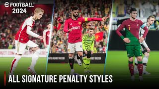 eFootball 2024 | All Signature Penalty Styles