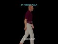 3D Human Walk Cycle: Side View (Transparent)