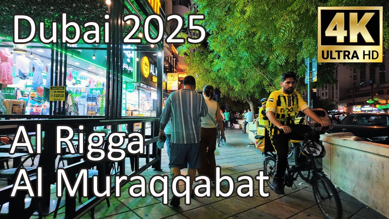 Dubai [4K] Al Rigga & Al Muraqqabat Night Walking Tour 2025 🇦🇪 - YouTube