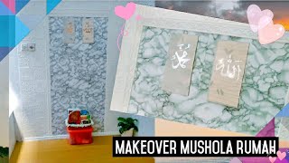 make over mushola rumah dengan wallpaper