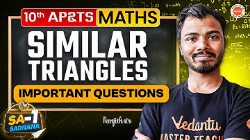 Similar Triangles | Most Important Questions | SA-1 | Class 10 | AP & TS | Maths | Ranjith Sir