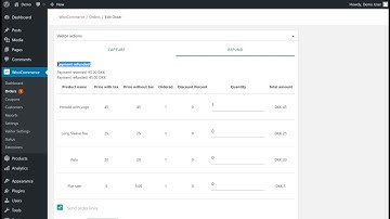 ValitorOmni for WooCommerce: Partial refund